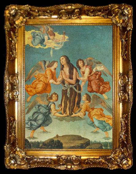 framed  LORENZO DI CREDI An Angel Brings the Holy Communion to Mary Magdalen sf, ta009-2